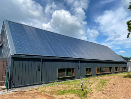Grange Hospital with Flextron solar modules on kalzip standing seam roof